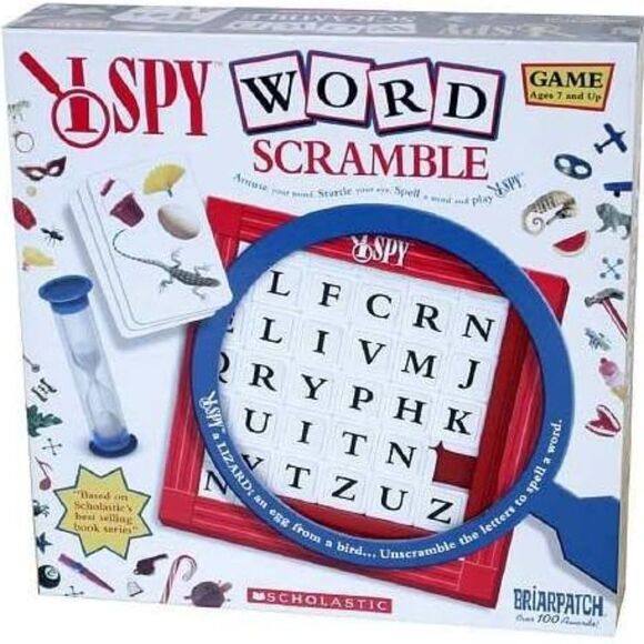 I SPY WORD SCRAMBLE Game Scholastic Briarpatch 7 Up Family Fun NWOT Educational - Picture 2 of 9